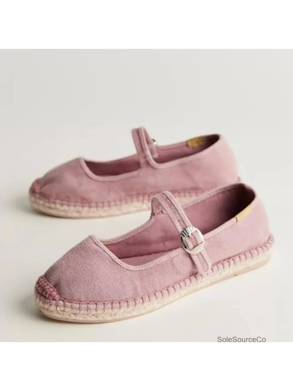 Women's Platform Espadrille Mary Jane Flats - Adjustable Buckle, Rubber Sole